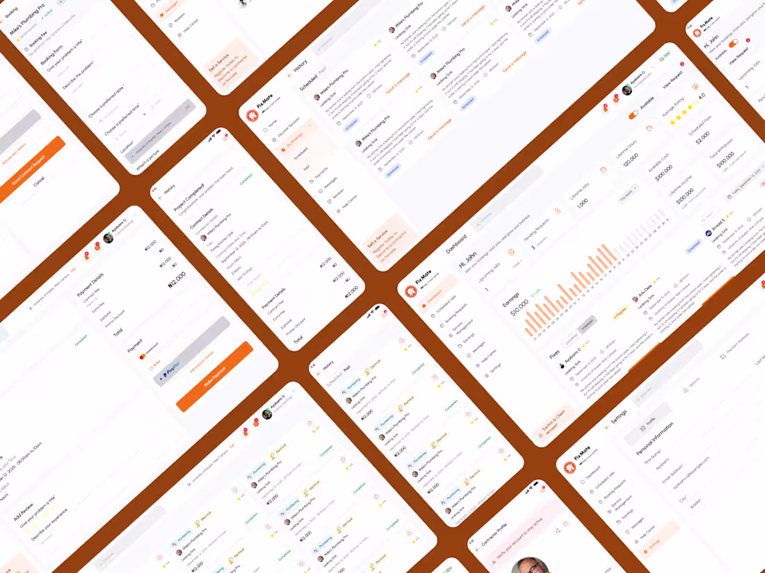 Cover image for Handyman Services Marketplace – UX/UI Case Study A two-sided...