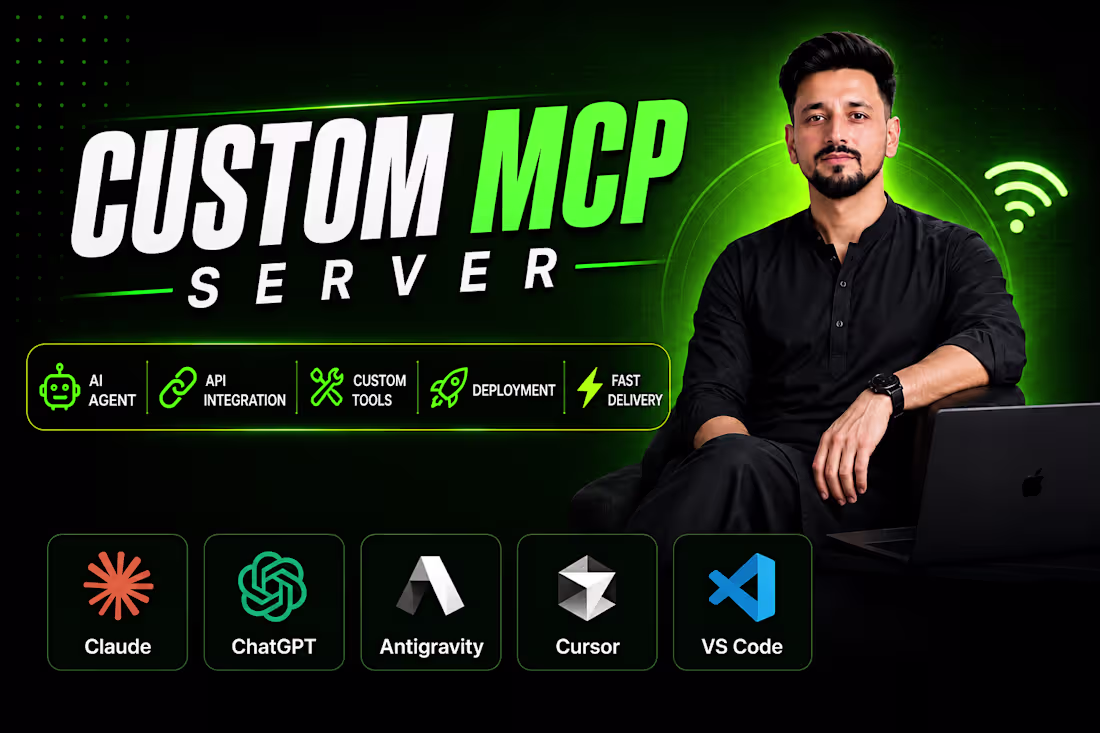 Cover image for Custom MCP Server & AI Agent Development (Claude/OpenAI)
