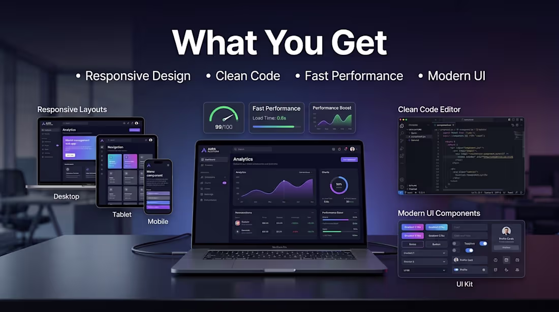 Cover image for Full Stack Website & WebApp Development | React, Node.js & DB.