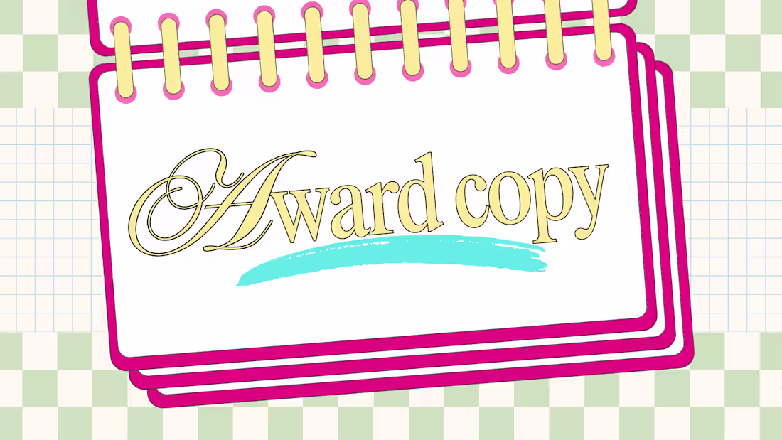 Cover image for Award copywriting