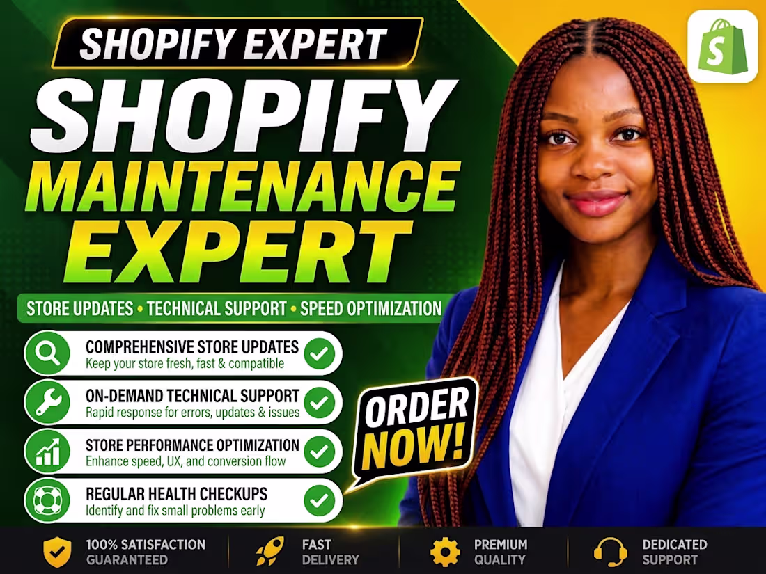 Cover image for Shopify Maintenance Expert Store Updates, Support & Optimization