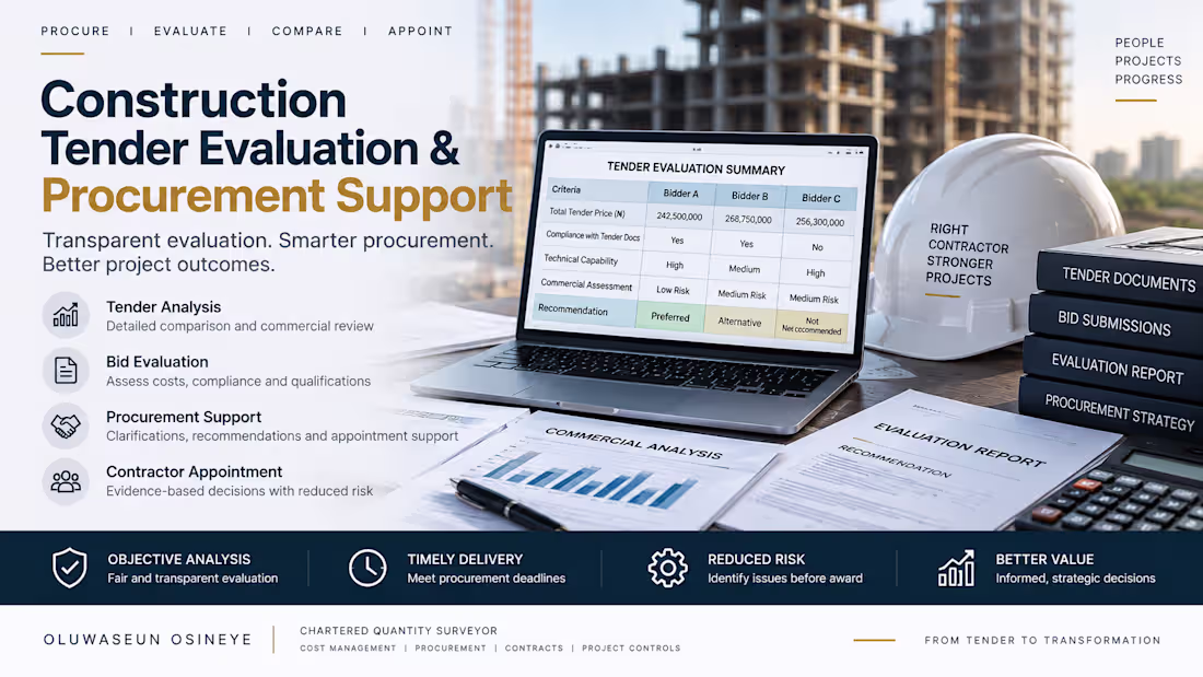 Cover image for Construction Tender Evaluation & Procurement Support