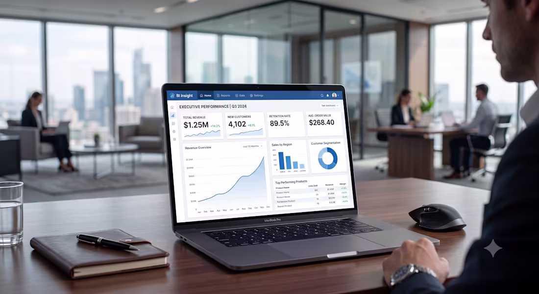 Cover image for Executive KPI Dashboard for Business Performance