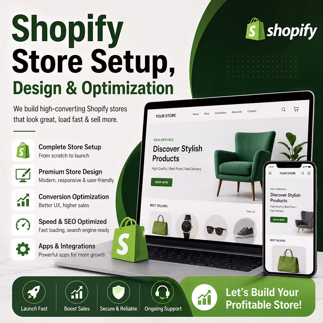 Cover image for Shopify Store Setup, Design & Optimization