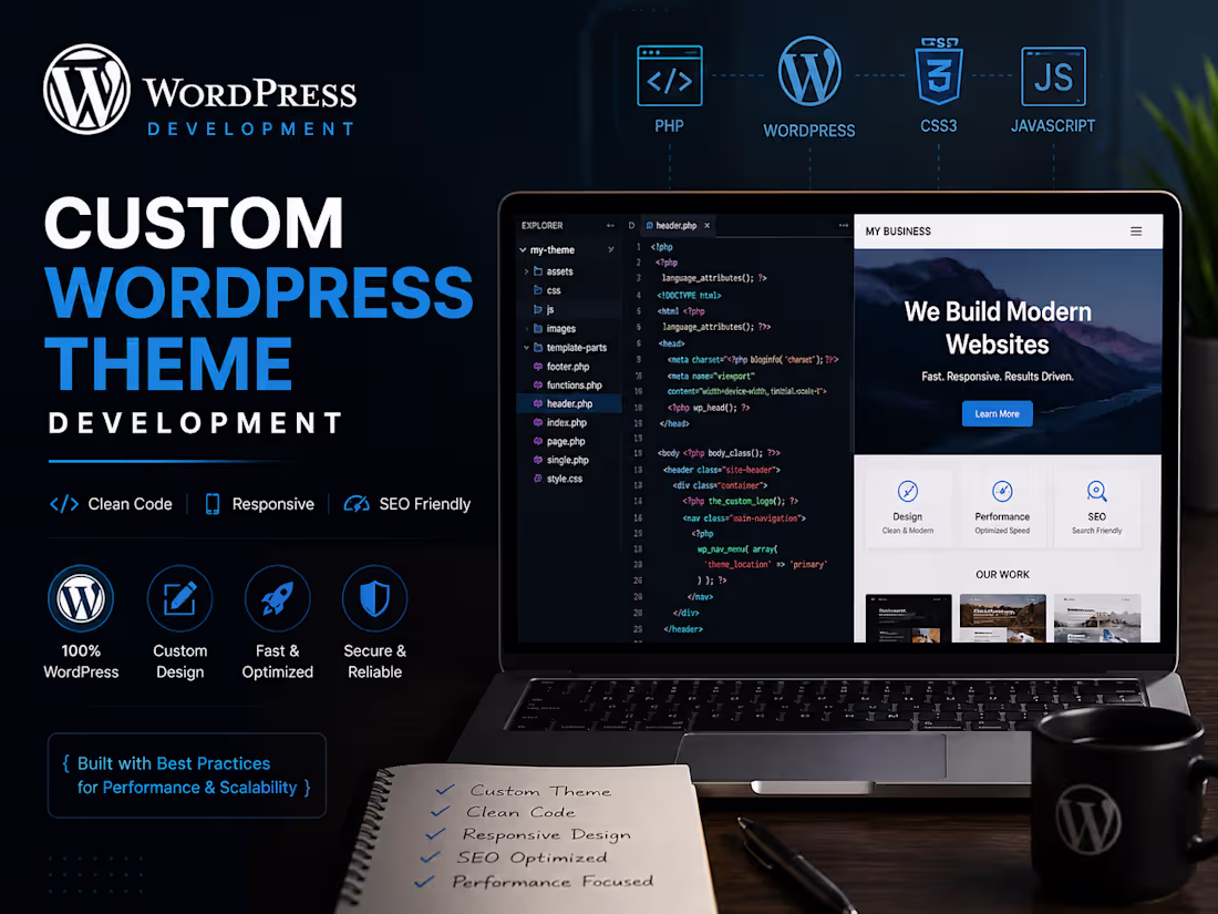 Cover image for Custom WordPress Theme Development