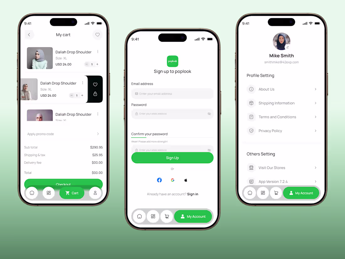 Cover image for Mobile App UI/UX Design for Modest Islamic Clothing Store