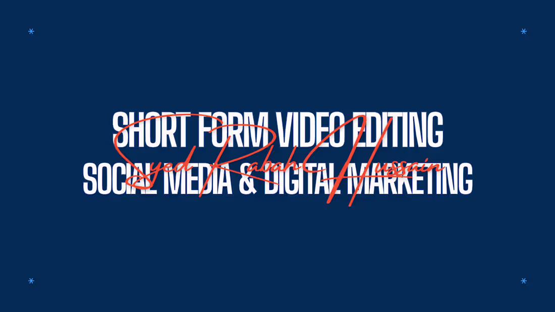Cover image for Creative Video Editing for Social Media & Digital Marketing