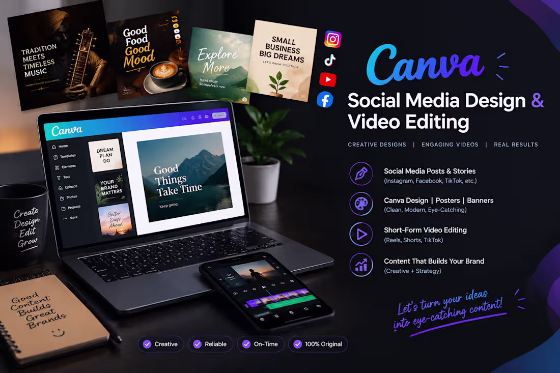 Cover image for Canva Social Media Design & Video Editing