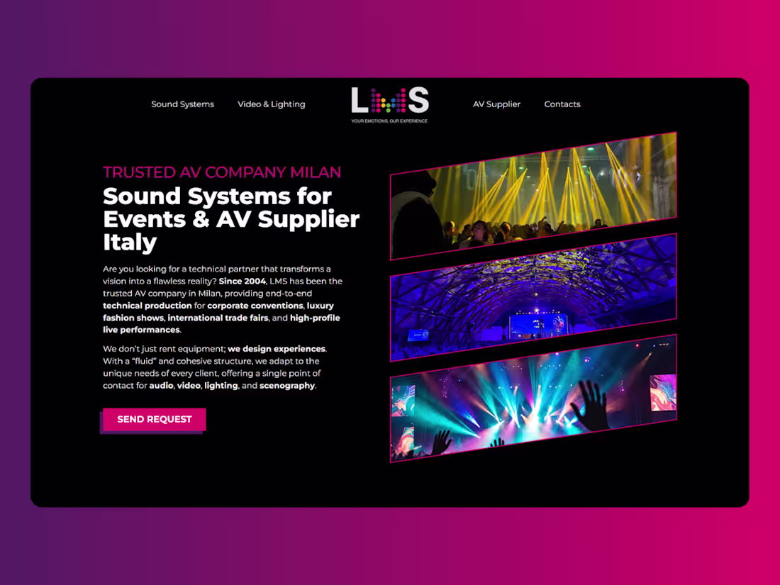 Cover image for Landing Page Design - Sound