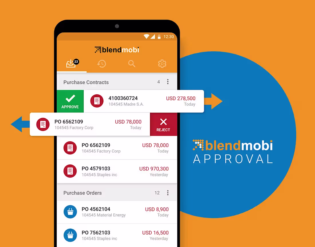 Cover image for SAP Approvals Mobile App UI/UX
