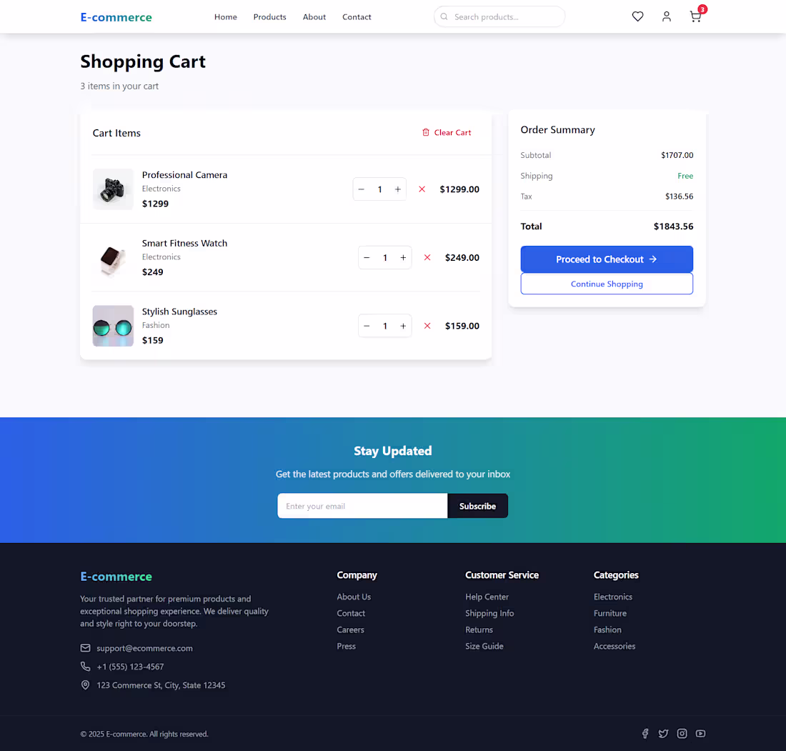 Cover image for Modern React E-Commerce Website