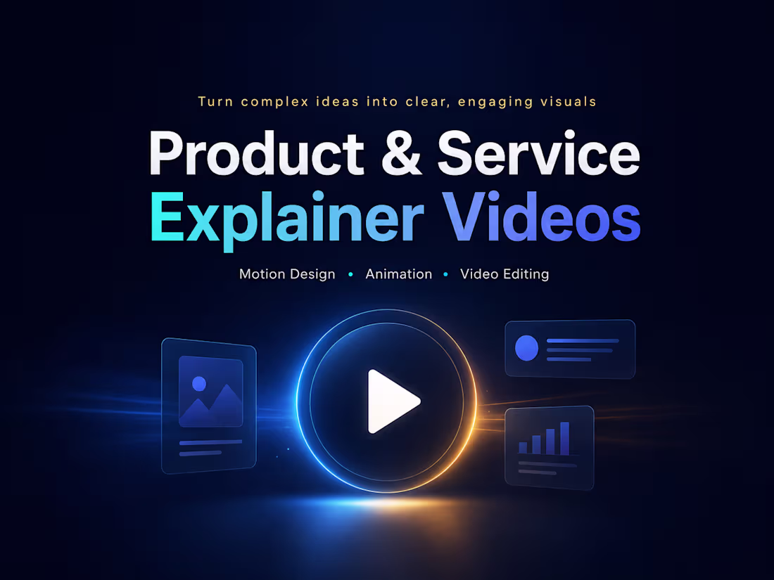 Cover image for I will create an engaging product or service explainer video