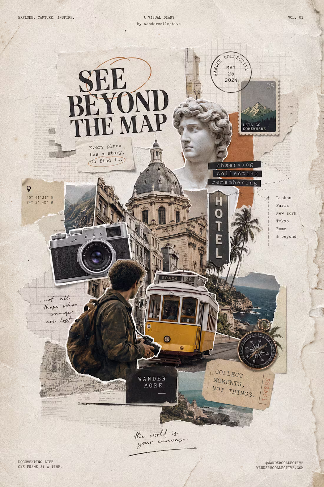 Cover image for Editorial Travel Collage Poster Design