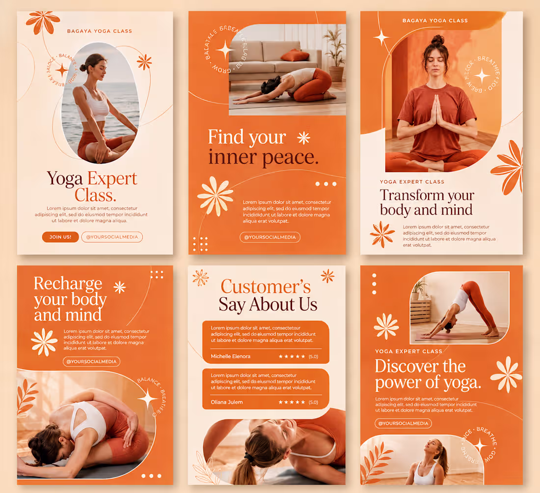 Cover image for Yoga Social Media Design Collection
Description
A