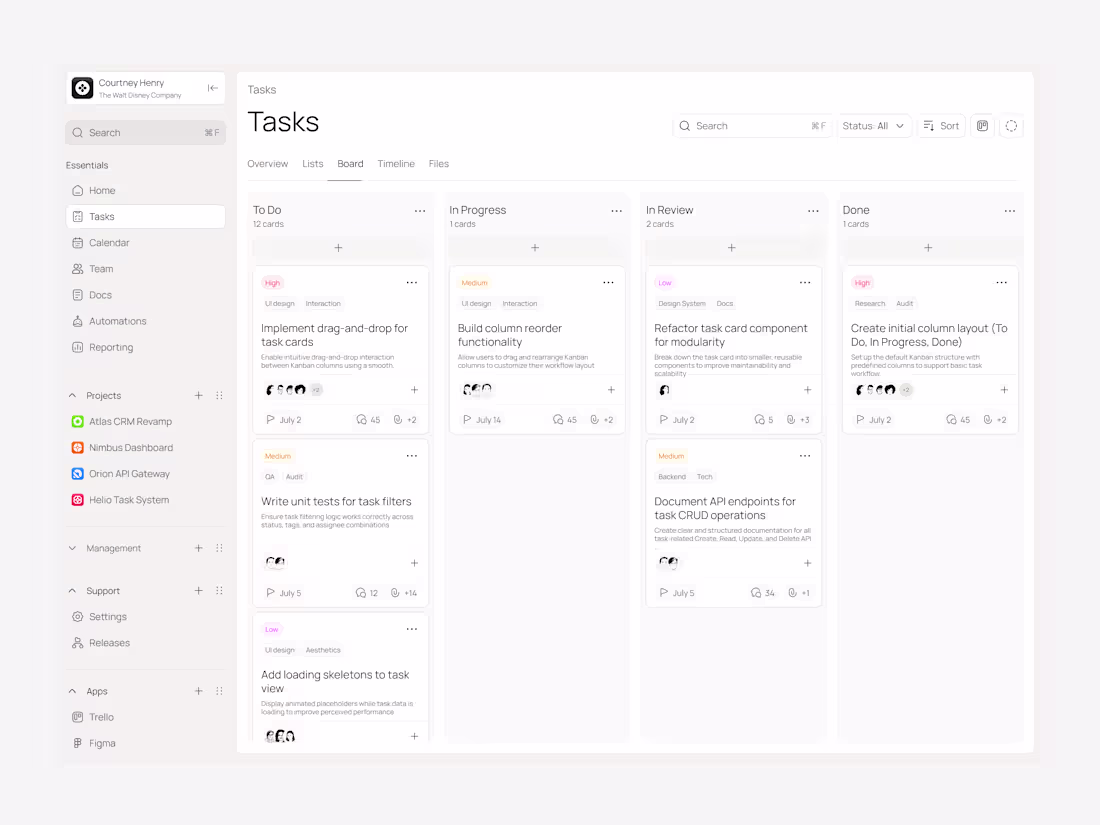 Cover image for Taskory: task & everything management team all task dashboard