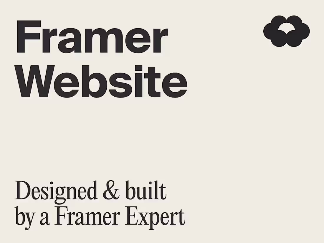 Cover image for Framer Website – Designed & Built by a Framer Expert