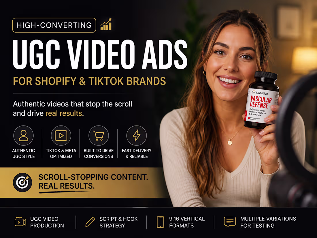Cover image for High-Converting UGC Video Ads | Shopify & TikTok Brands