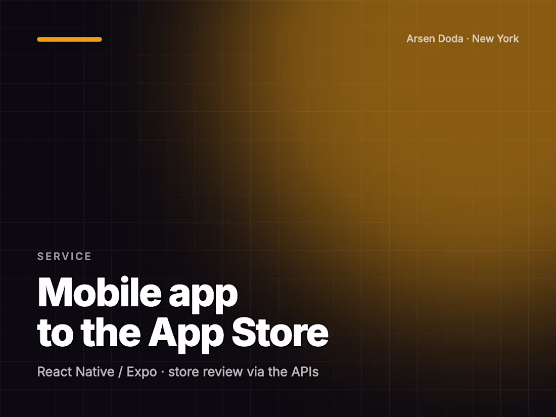 Cover image for Mobile app (React Native / Expo) through App Store review
