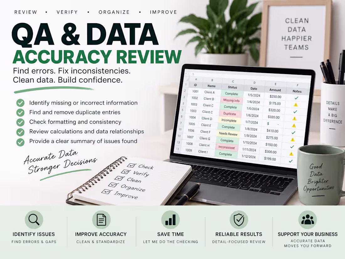 Cover image for QA & Data Accuracy Review