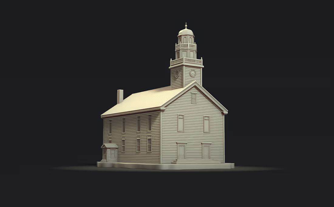 Cover image for This is a highly detailed 3D model of a historic building, d...