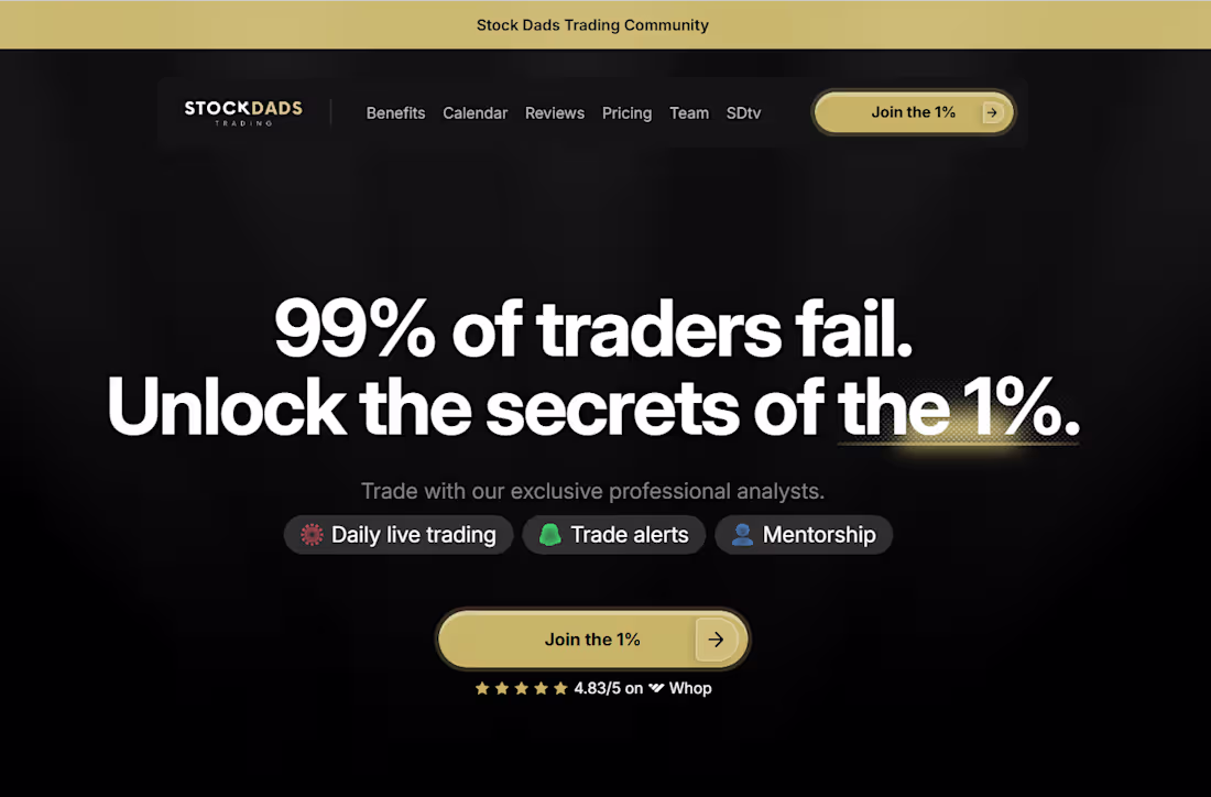 Cover image for Stock Dads Trading Community Website Development