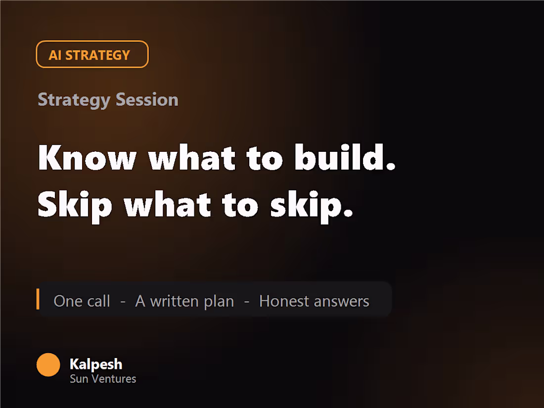 Cover image for AI Product Strategy Session + Written Action Plan