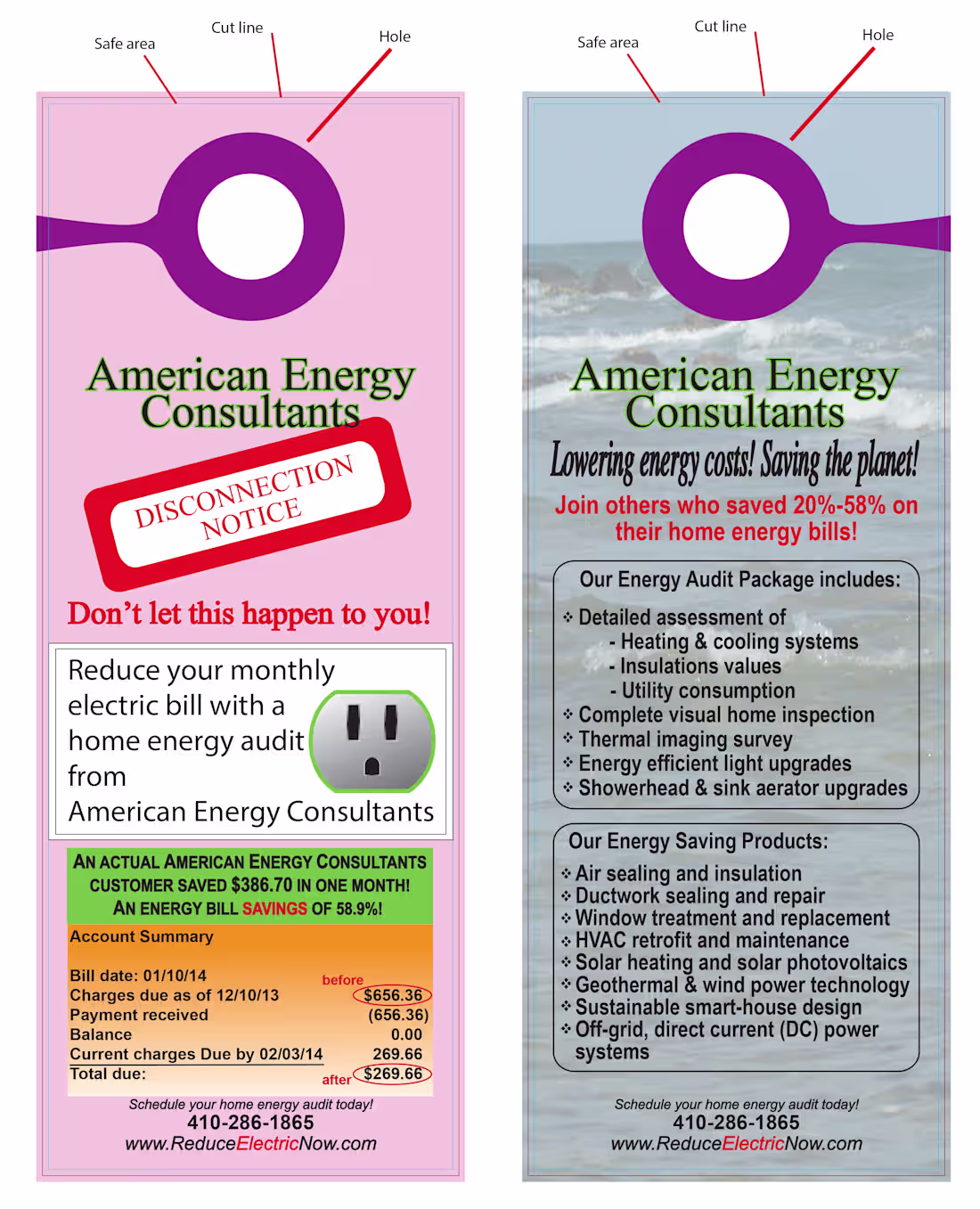 Cover image for Pro. Print-Ready door hanger Design with CMYK & Bleed Setup