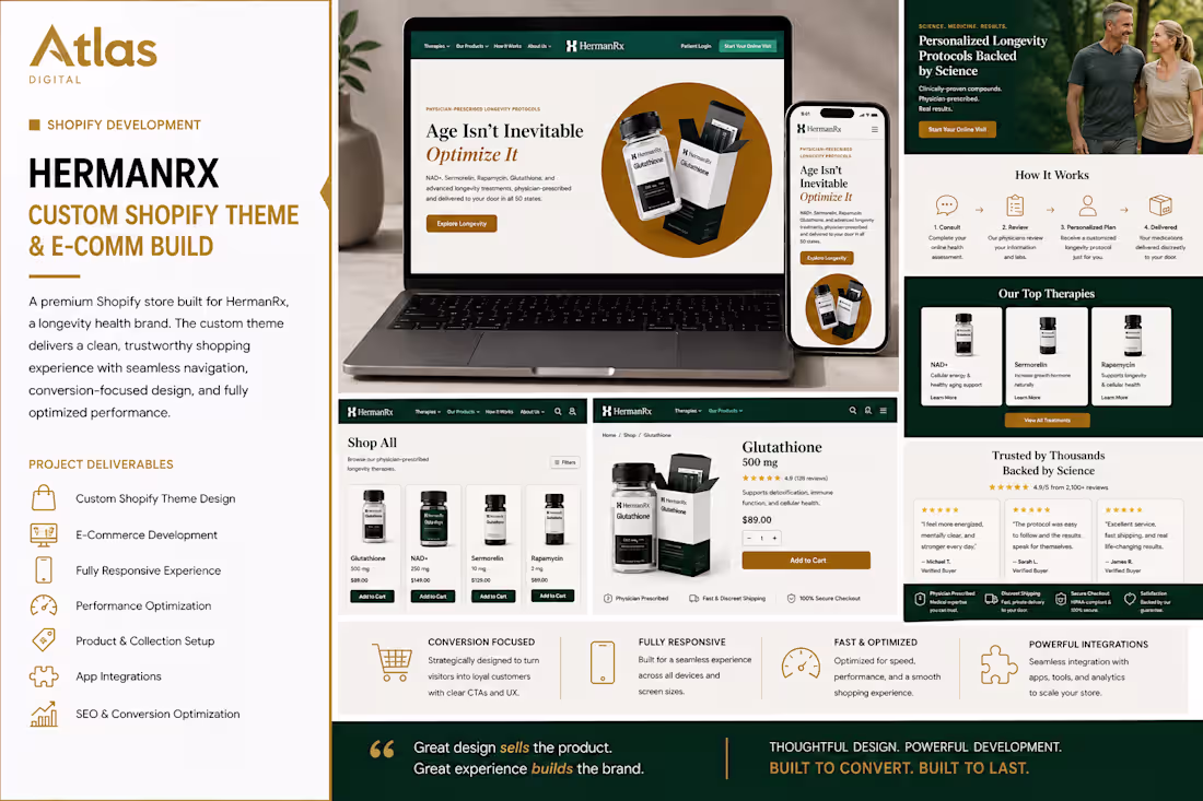 Cover image for Custom Shopify Theme & E-Comm