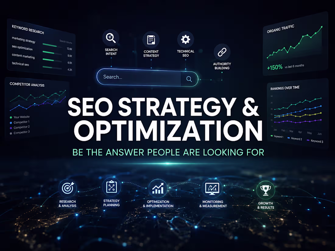 Cover image for SEO Strategy & Optimization | Search, Content & Technical SEO