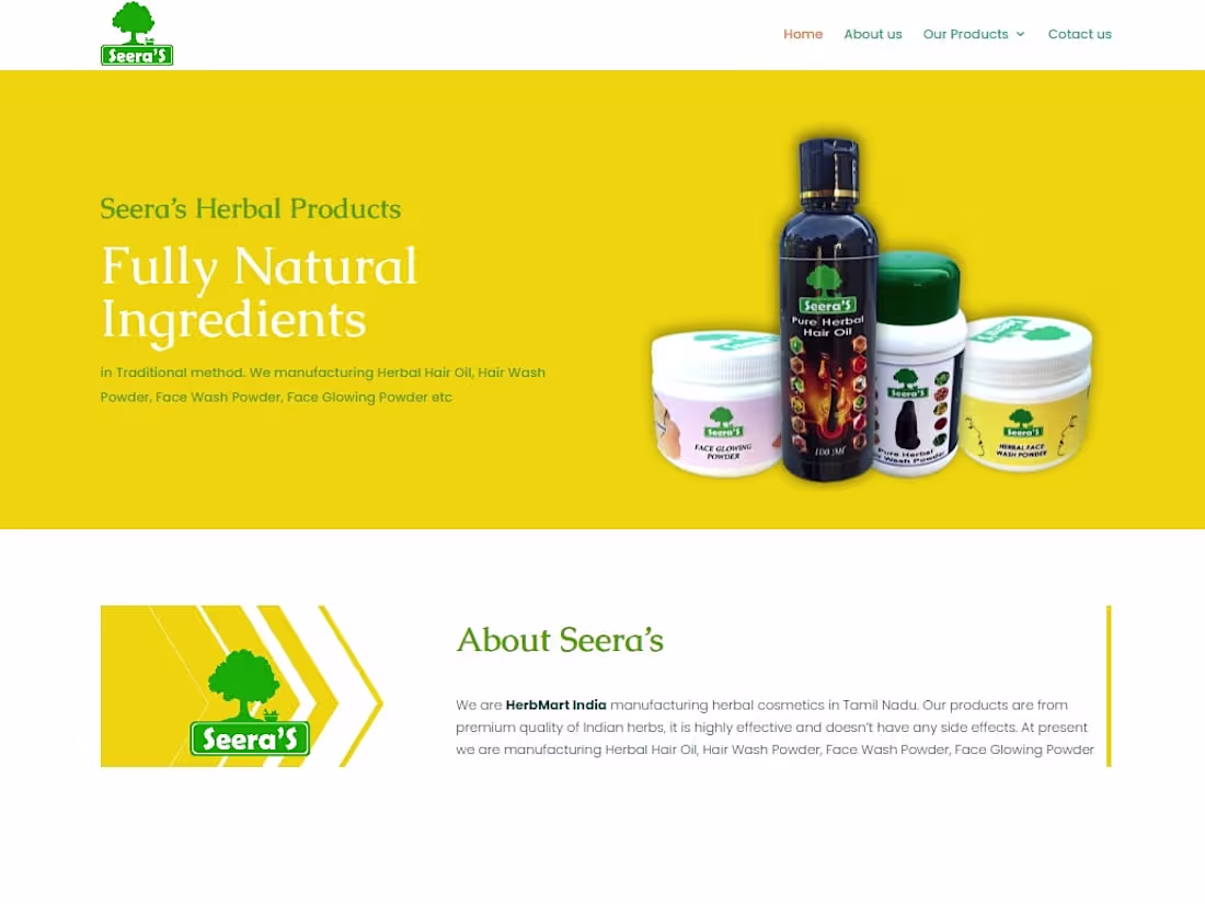Cover image for Seera’s Herbal Products from Herbmart India |