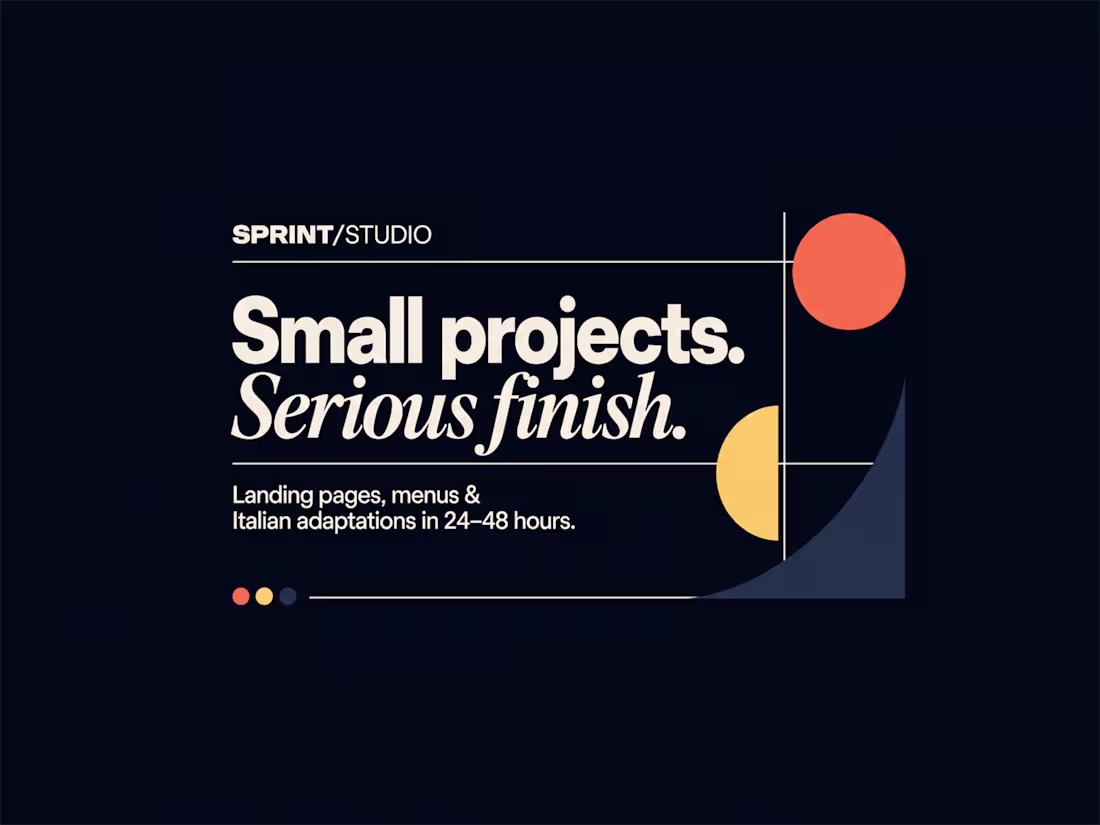Cover image for Sprint Studio — Fast-Turnaround Digital Design