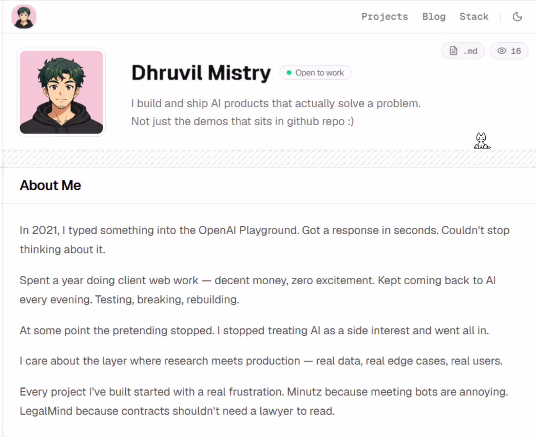 Cover image for bydhruvil.in — Personal Portfolio & Digital Identity