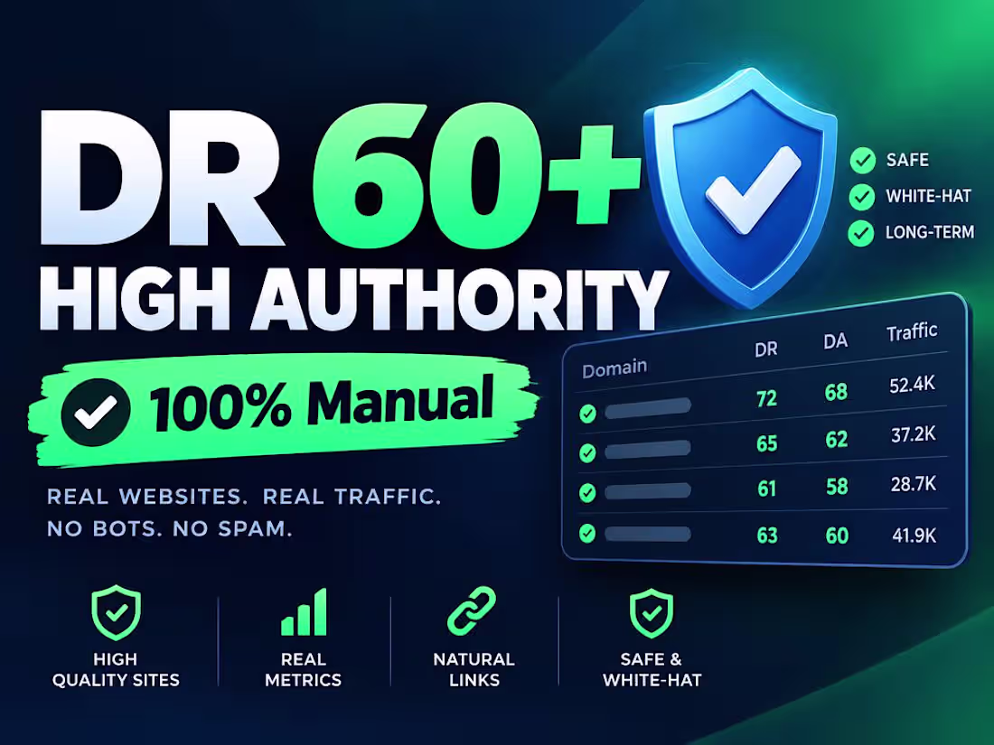 Cover image for 100 Manual High DR Profile Backlinks (DR 60+)