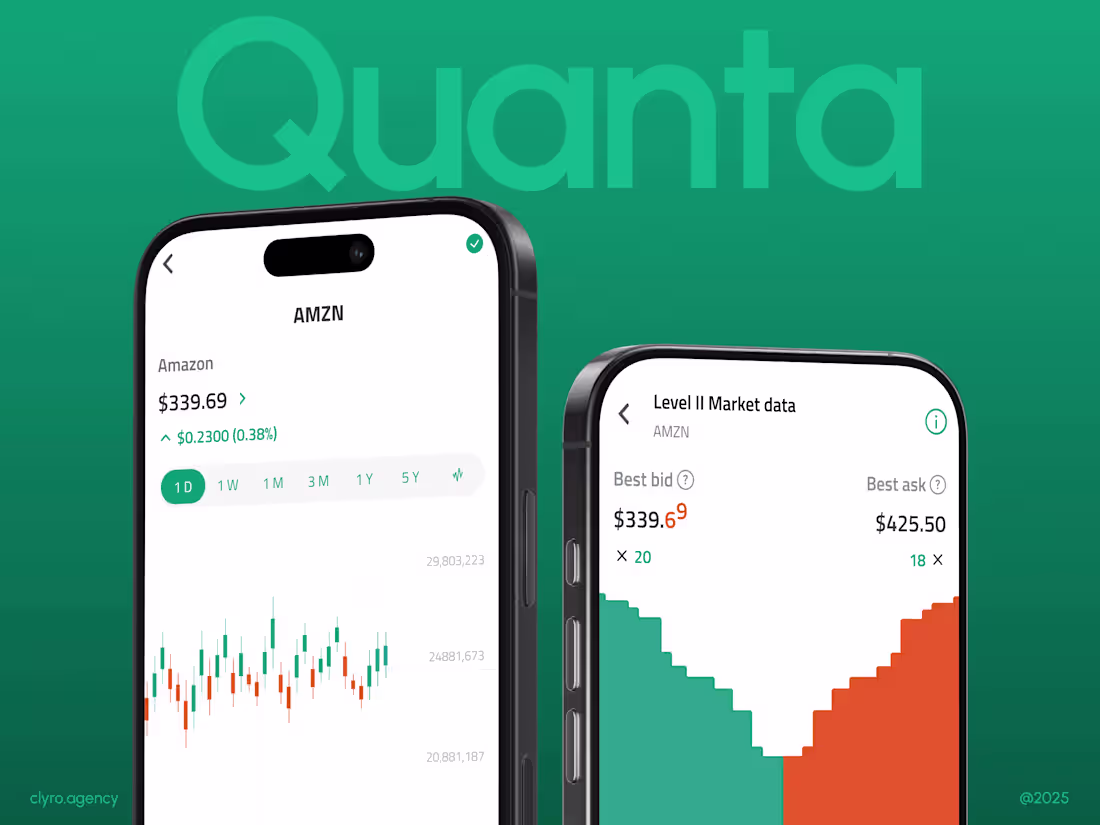 Cover image for Quanta: Crypto Trading Mob app UI UX Design