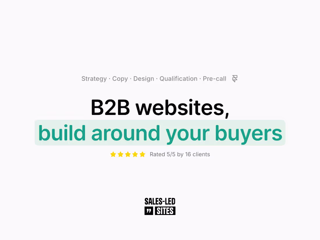 Cover image for B2B Website System, inc. Strategy · Website · Booking · Pre-call