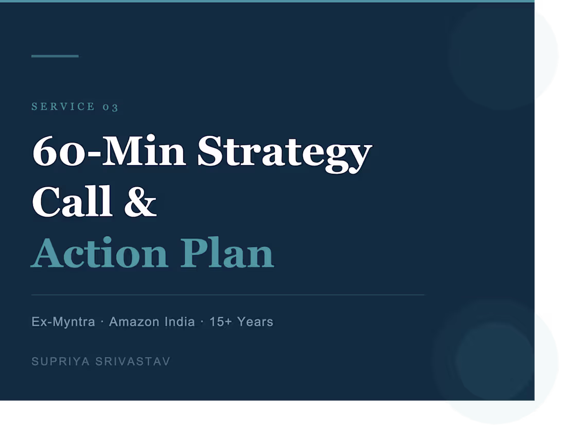 Cover image for 60 Min Strategy Call & Action Plan 