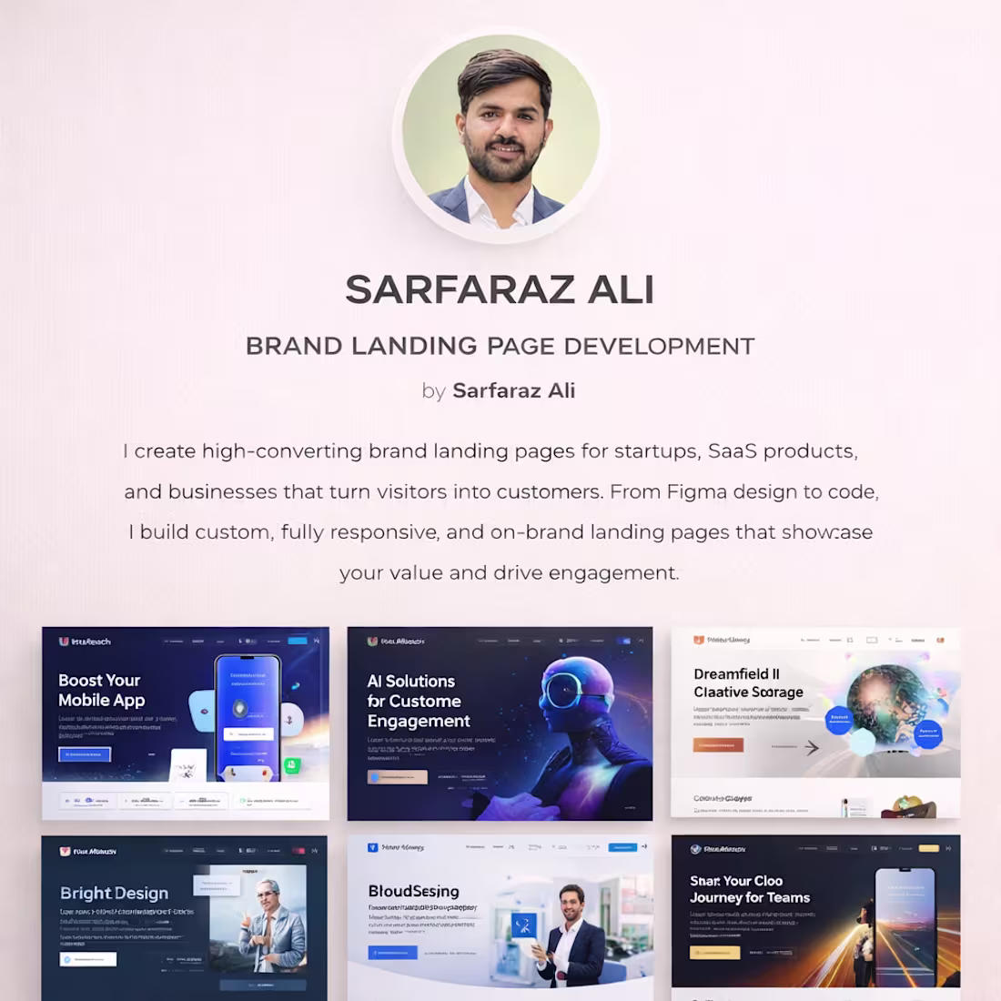 Cover image for Brand landing page development
