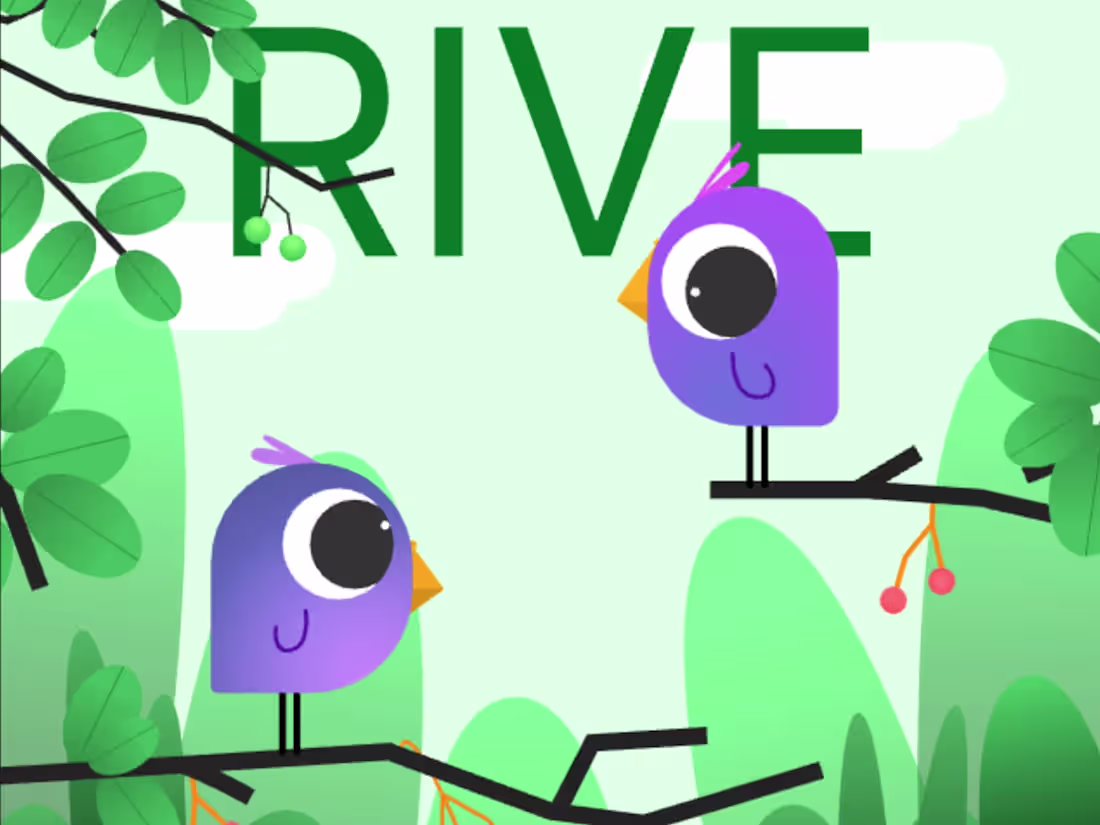 Cover image for Birdies Rive interactive animation