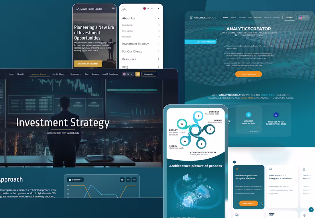 Cover image for Clean Landing Page Design for Startups & Businesses