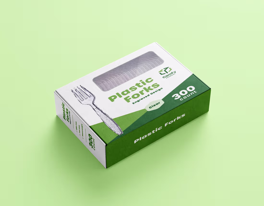 Cover image for plastic spoon box design High quailty packaging