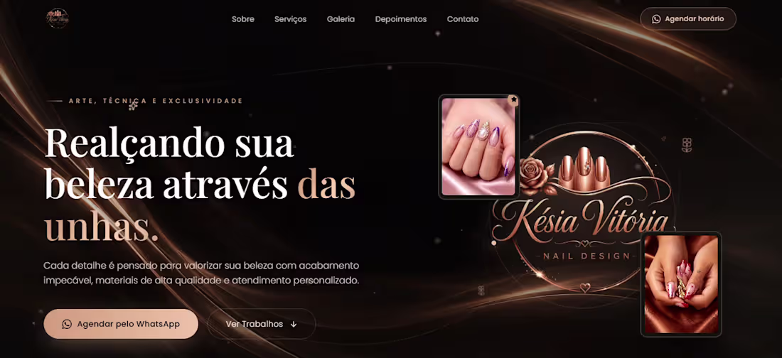 Cover image for Késia Vitória - Nail Design Studio Website