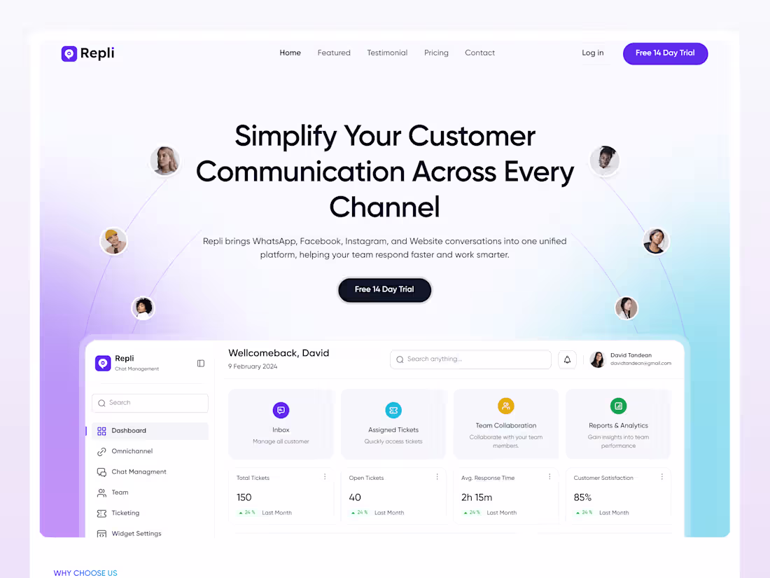 Cover image for Repli Landing Page Design