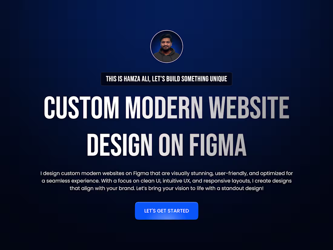 Cover image for Custom Modern Website Design on Figma | 