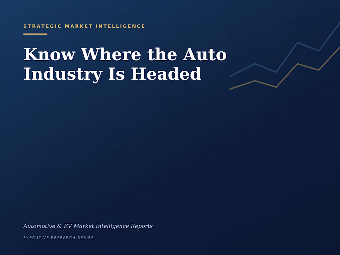 Cover image for Automotive & EV Market Intelligence Report