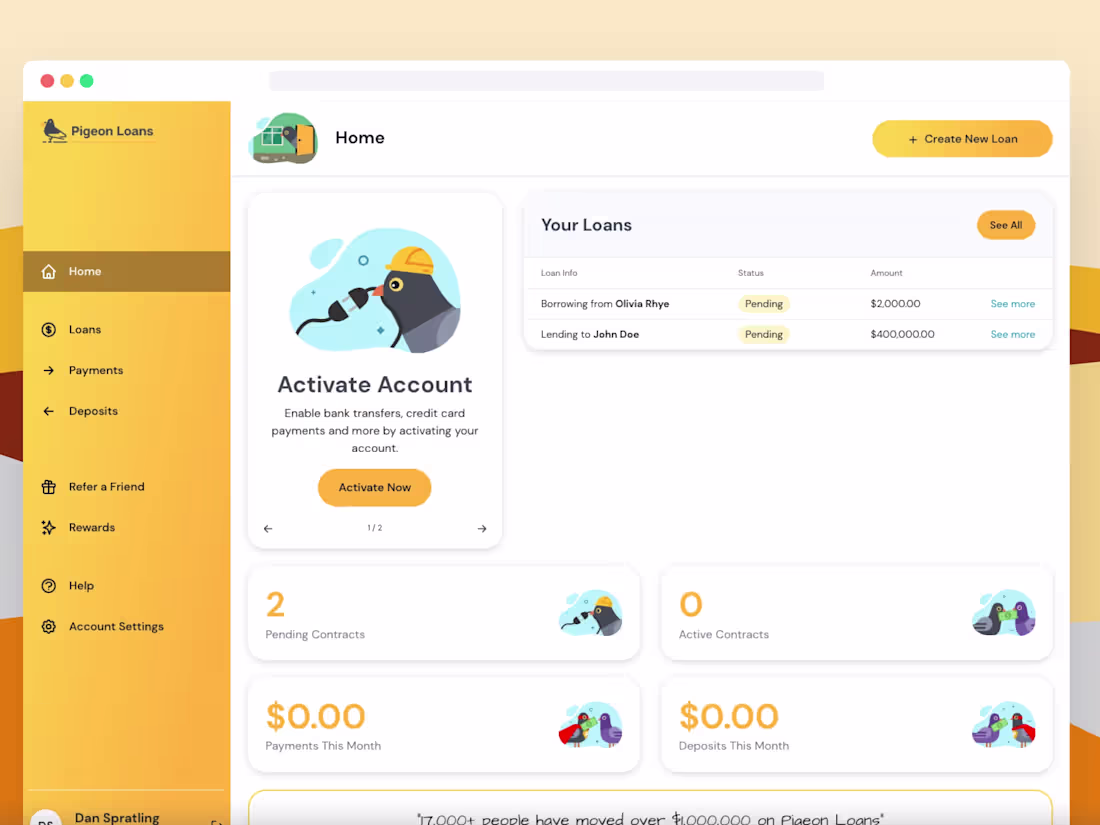 Cover image for Case Study: Setting up Pigeon's Lending SaaS App for Investment