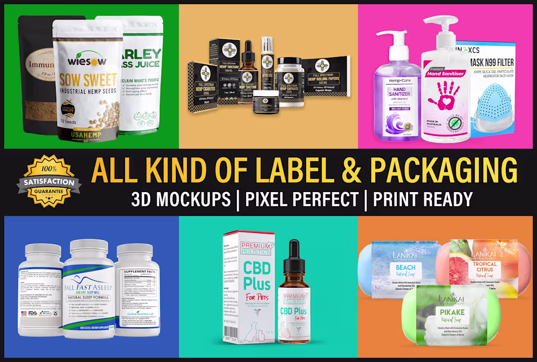 Cover image for Product Packaging, Label & Sticker Design | Premium Print-Ready