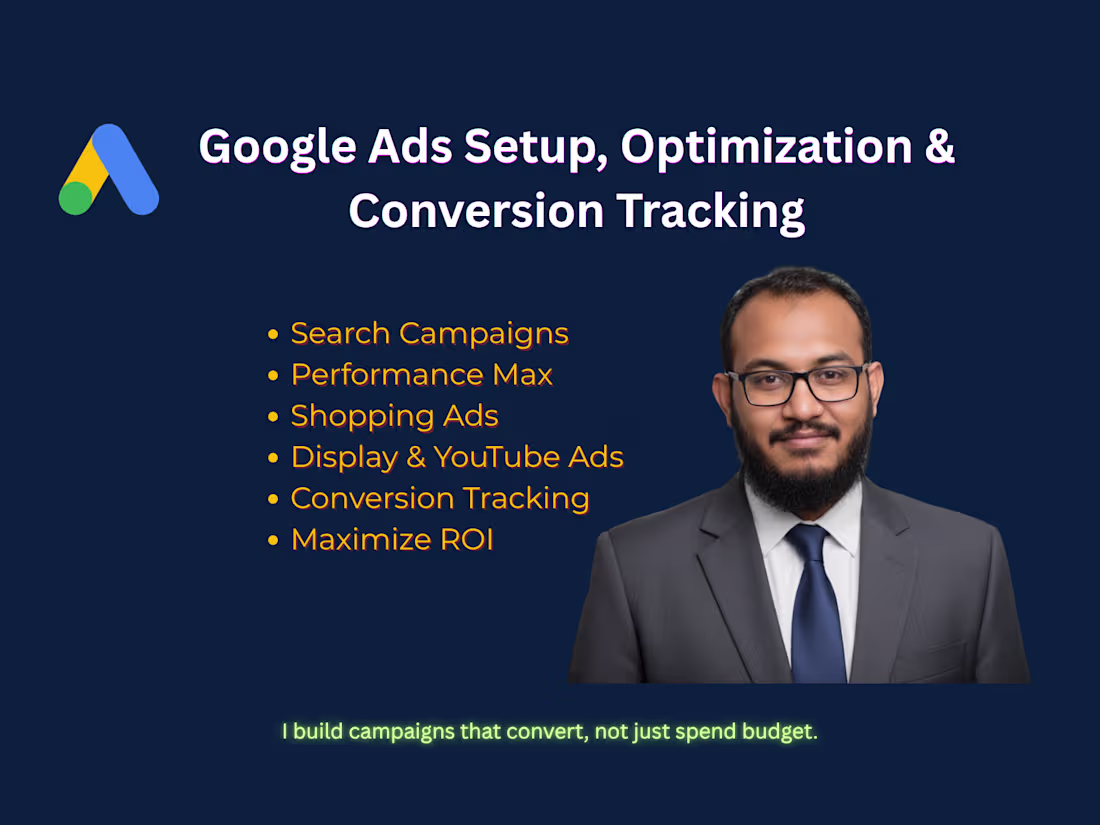 Cover image for Google Ads Setup, Optimization & Conversion Tracking