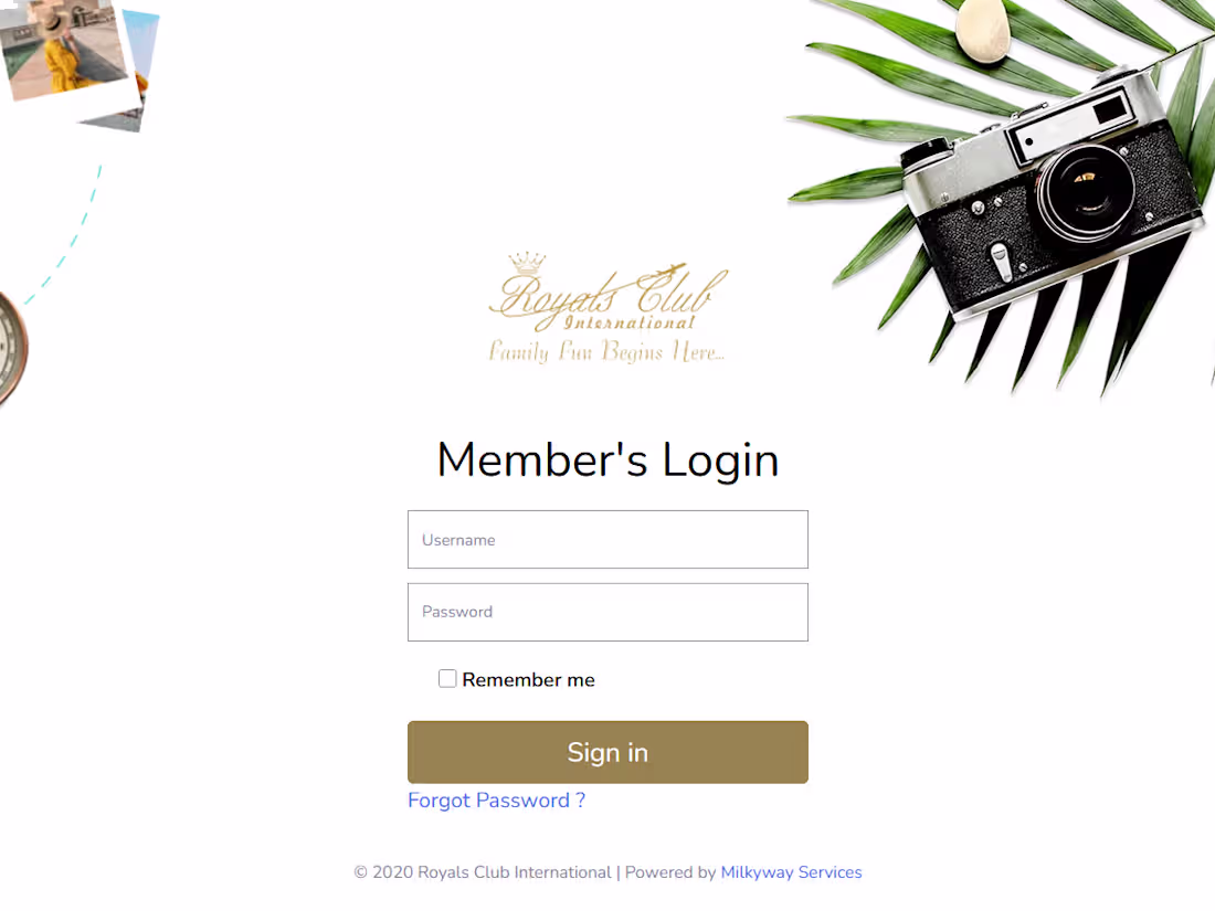 Cover image for Travel Membership portal