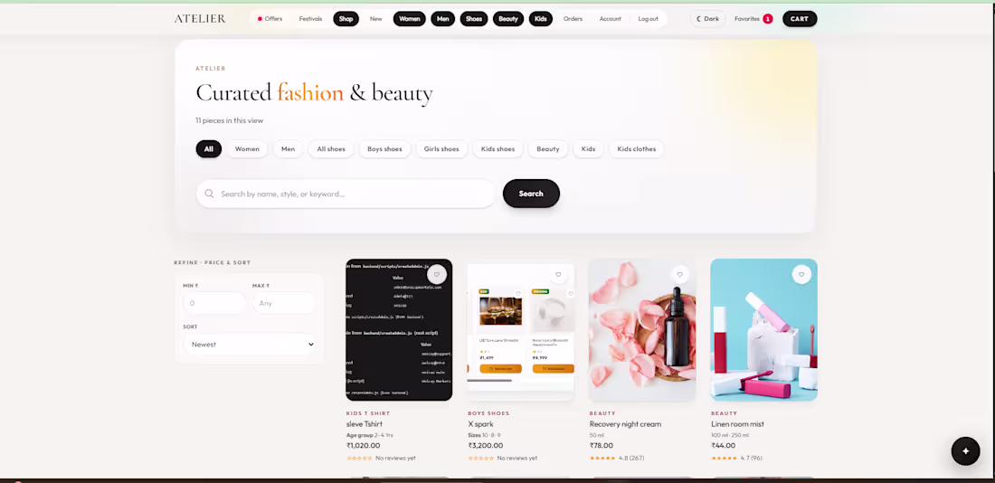 Cover image for Built a full-stack e-commerce platform