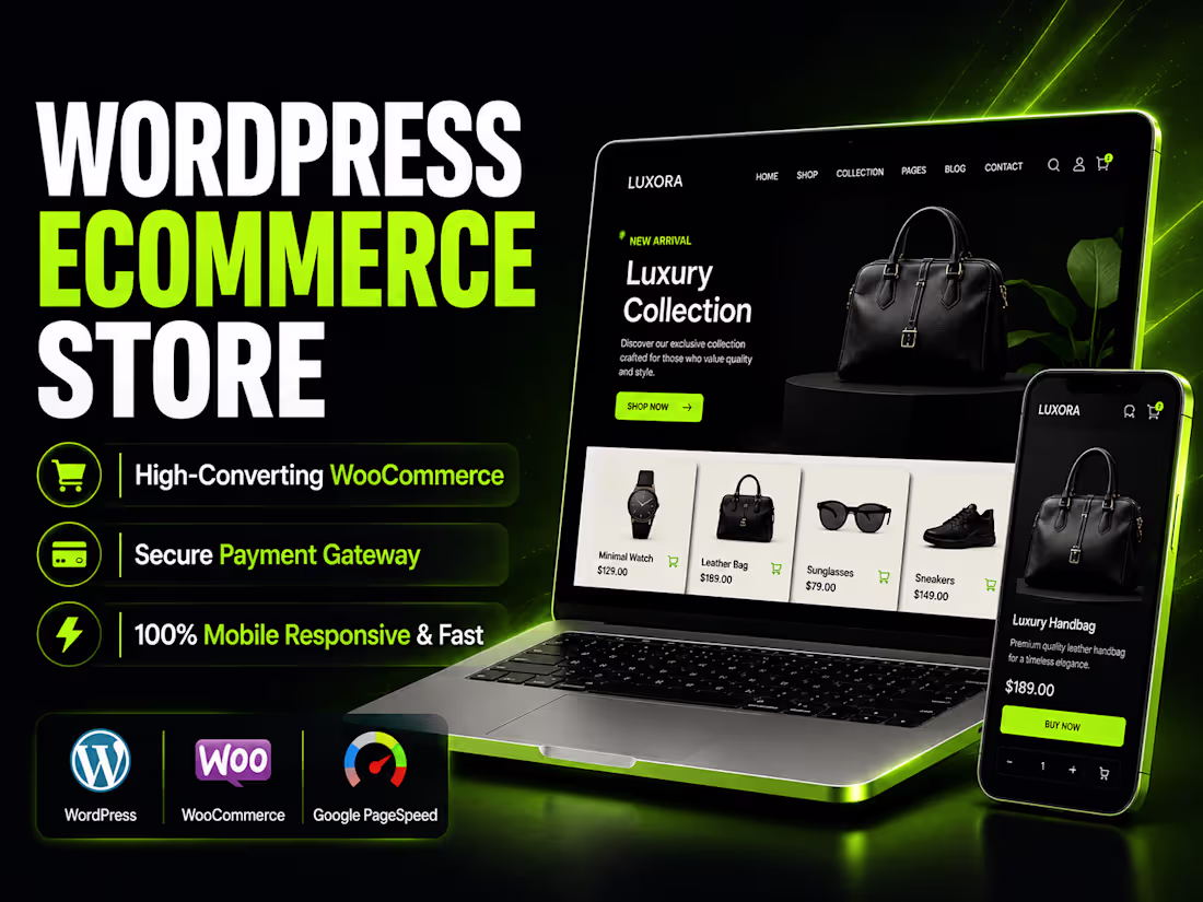 Cover image for Design & Develop a Modern WordPress E-commerce Store
